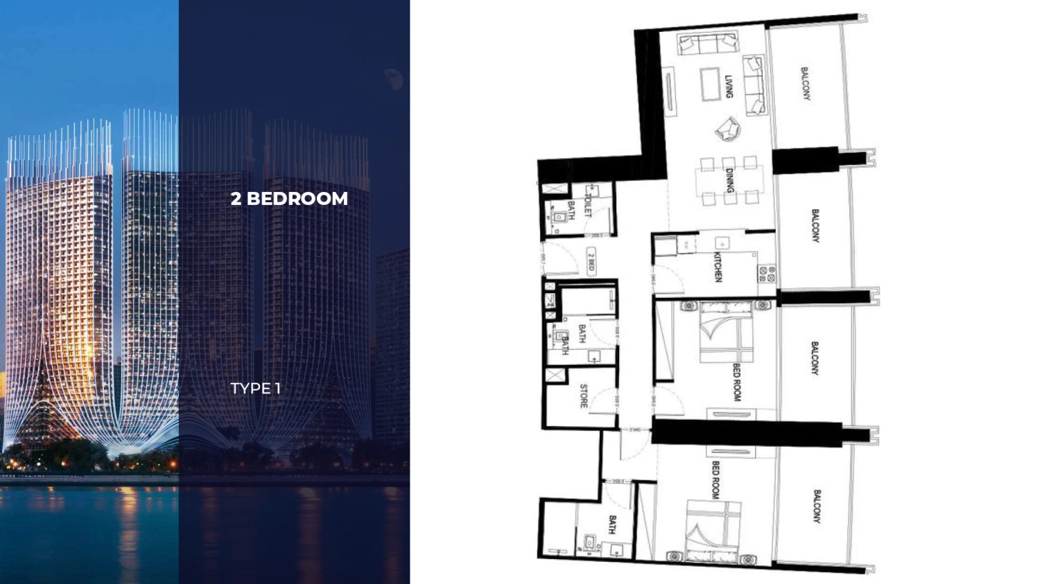 2 BR - Type B